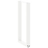 Patas de mesa de centro forma U 2uds acero blanco 28x(72-73) cm 4