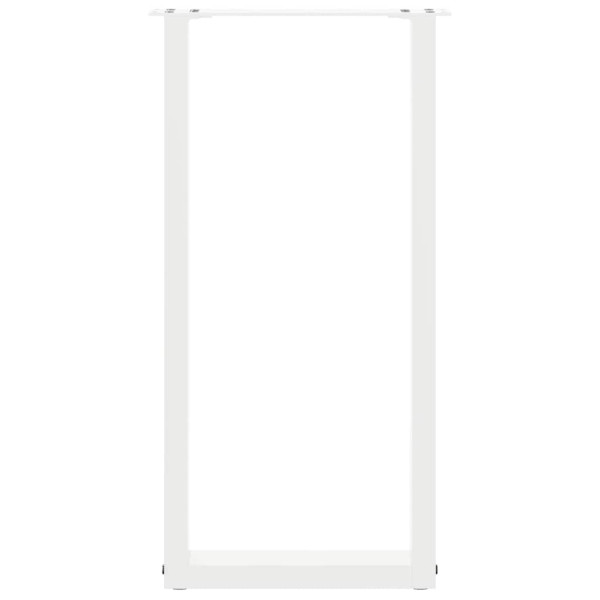 Pernas de mesa de centro em forma de U 2 unidades aço branco 28x(72-73) cm M 5