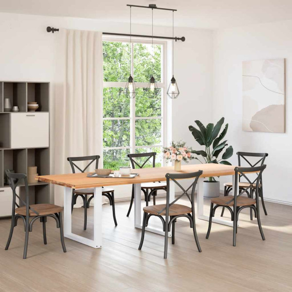 Pés para mesa de jantar em formato de U. 3 peças. branco. 80x (72-73) cm. aço M 2