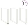Patas para mesa centro forma U 3 uds blanco 80x(72-73) cm acero 3