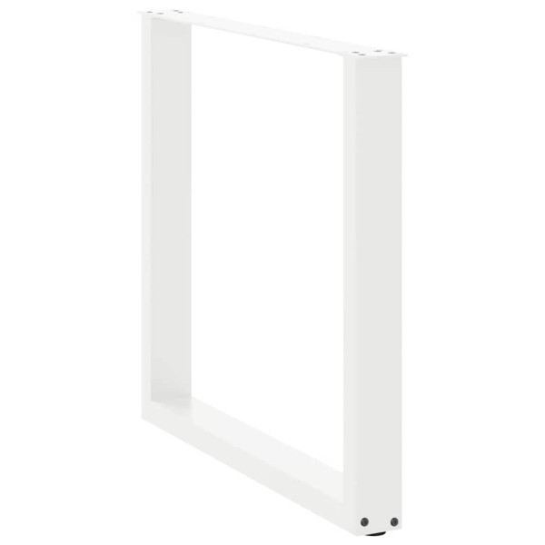 Pés para mesa de jantar em formato de U. 3 peças. branco. 80x (72-73) cm. aço M 4