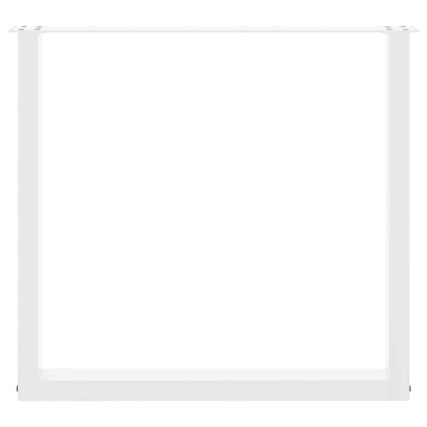 Patas para mesa centro forma U 3 uds blanco 80x(72-73) cm acero M 5