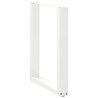 Patas para mesa centro forma U 2 uds blanco 60x(72-73) cm acero 4