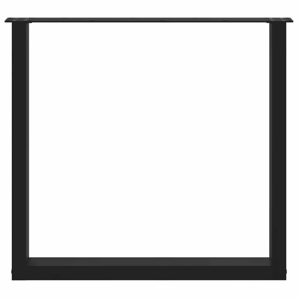 Patas para mesa centro forma U 2 uds acero negro 80x(72-73) cm M 5