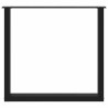 Pés de mesa de jantar em forma de U. 2 peças. preto. 80x (72-73) cm. aço 5