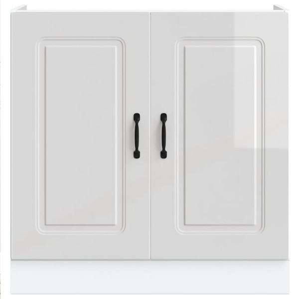 Mueble bajo para fregadero Kalmar blanco brillo 80x46x81.5 cm M 4