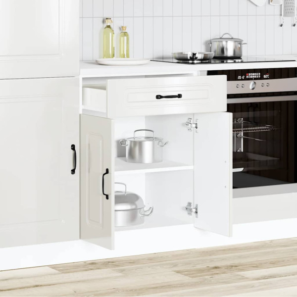 Armário de cozinha baixo Kalmar branco alto brilho M 3