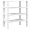 Mueble zapatero madera contrachapada blanco 61x32x70 cm 2
