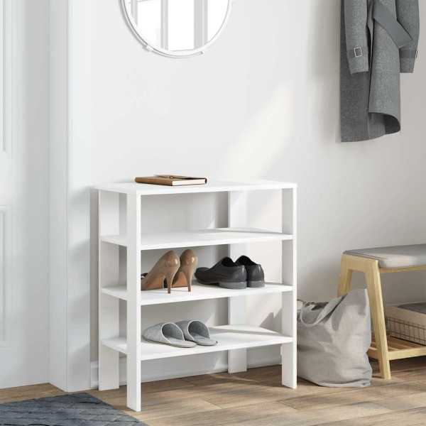 Mueble zapatero madera contrachapada blanco 61x32x70 cm M 3