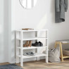 Mueble zapatero madera contrachapada blanco 61x32x70 cm 3