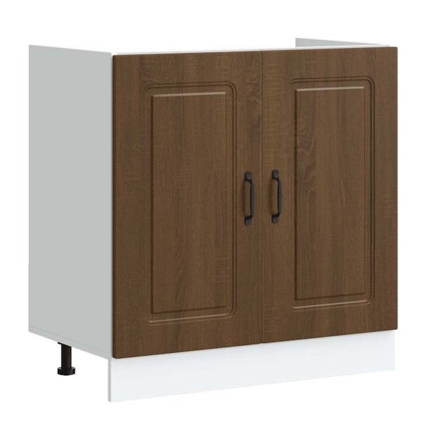 Mueble bajo para fregadero Kalmar roble marrón 80x46x81.5 cm M 2