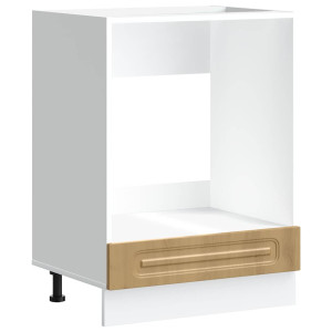 Mueble de horno Kalmar roble artesanal madera reconstituida H