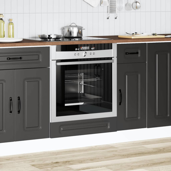 Mueble de horno Kalmar negra madera reconstituida M 3