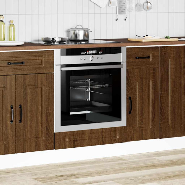 Mueble de horno Kalmar marrón roble madera reconstituida M 3