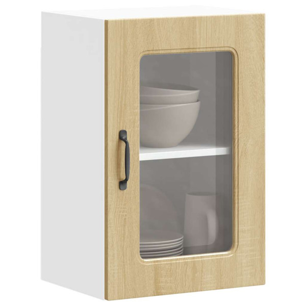 Armario pared cocina puerta de cristal Kalmar roble sonoma D