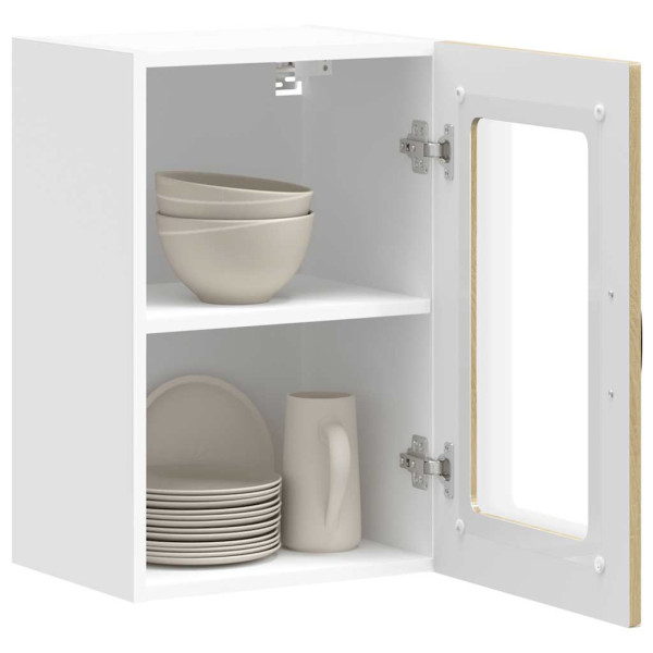 Armario pared cocina puerta de cristal Kalmar roble sonoma M 5