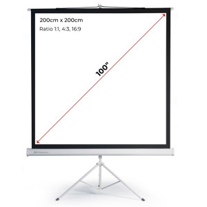 Pantalla trípode proyección 112pulgadas H