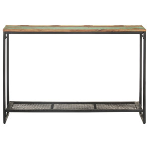 Mesa consola de madera maciza reciclada 110x35x75 cm H