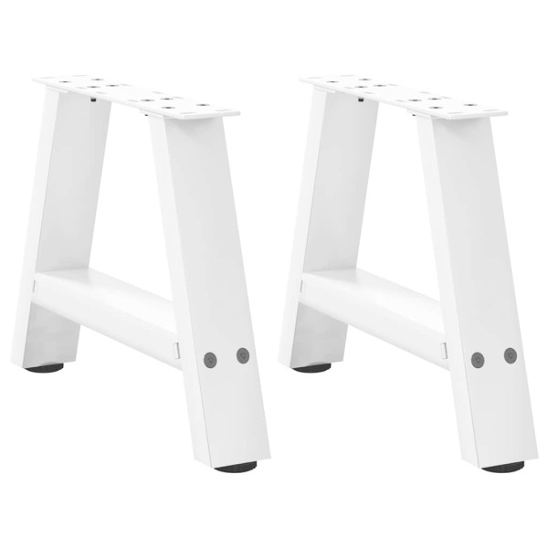 Patas de mesa de centro forma A 2uds acero blanco 40x(30-31) cm D