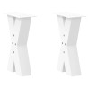 Patas de mesa de centro forma X 2uds acero blanco 28x(42-43) cm 1