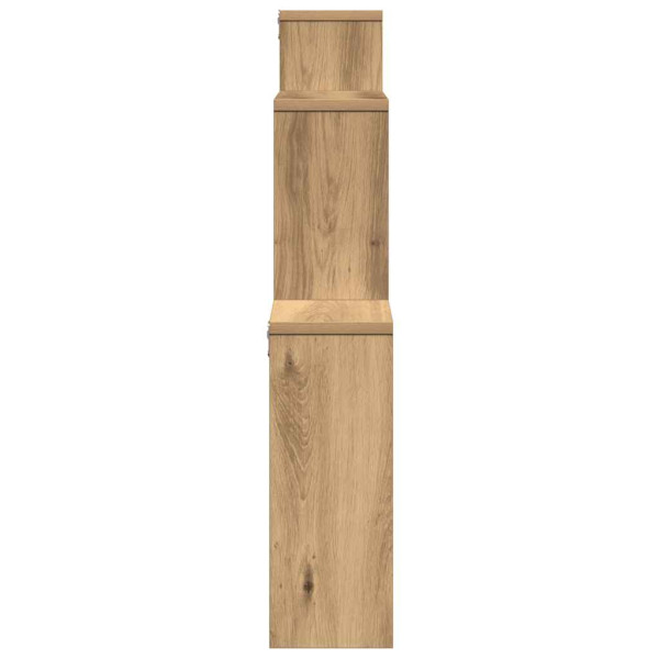 Estante de pared madera ingeniería roble artisian 80x15x78.5 cm M 5