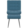 Sillón de relax con reposapiés terciopelo azul 4