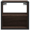 Mesas de cabeceira parede 2pcs 40x31x39.5 cm carvalho castanho 5