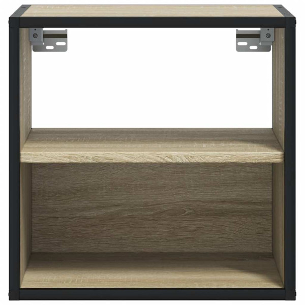 Mesitas de noche de pared 2 unidades roble Sonoma 40x31x39.5 cm M 5