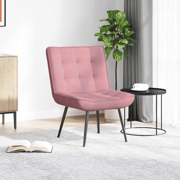 Cadeira de relaxamento 64x74x84 cm veludo rosa M 3