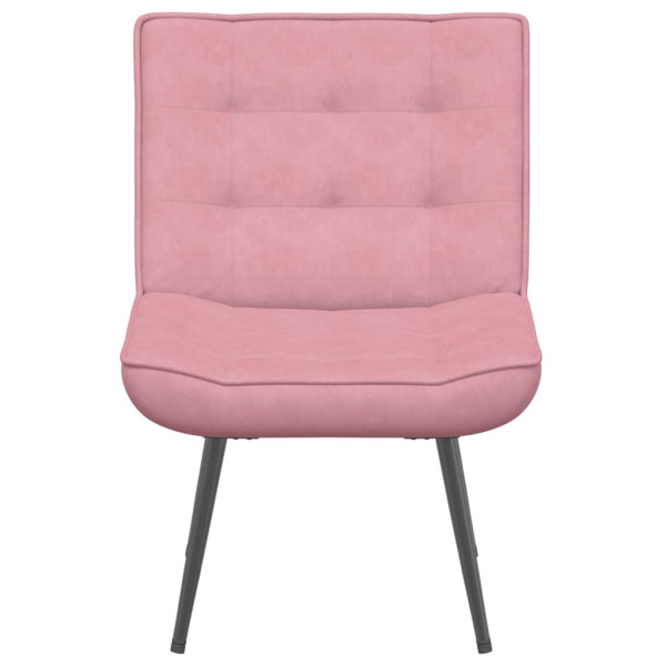 Cadeira de relaxamento 64x74x84 cm veludo rosa M 4