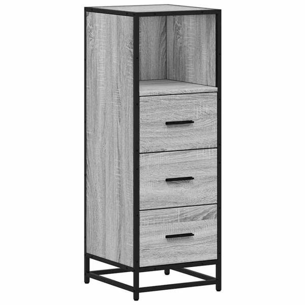 Armario de baño madera contrachapada gris sonoma 35x37.5x100 cm M 2