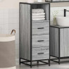 Armario de baño madera contrachapada gris sonoma 35x37.5x100 cm 4