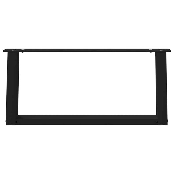 Pés para mesa de centro em formato de U. 2 peças. preto. 60x(30-31) cm. aço M 5