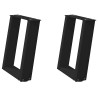 Patas de mesa de centro forma U 2uds acero negro 38x(42-43) cm 2