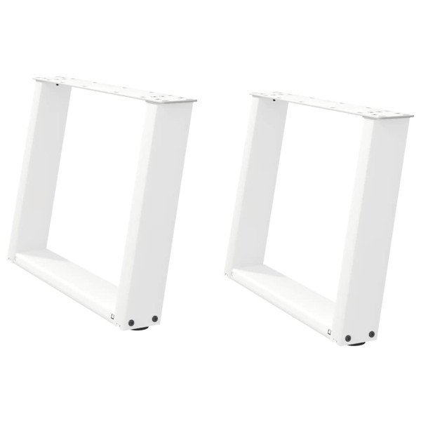 Pés para mesa de centro em formato de U. 2 peças. branco. 60x (42-43) cm. aço M 2