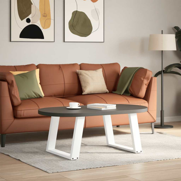 Pés para mesa de centro em formato de U. 2 peças. branco. 60x (42-43) cm. aço M 3