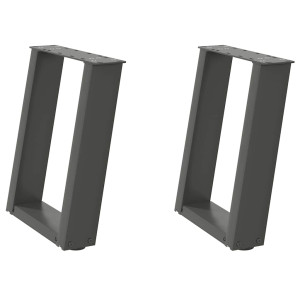 Patas para mesa de centro en forma de U 2 uds antracita acero H