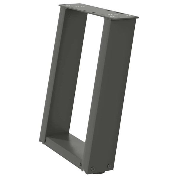 Pés para mesa de centro em forma de U. 2 peças. antracite. 38x(42-43) cm. aço M 4