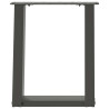 Pés para mesa de centro em forma de U. 2 peças. antracite. 38x(42-43) cm. aço 5