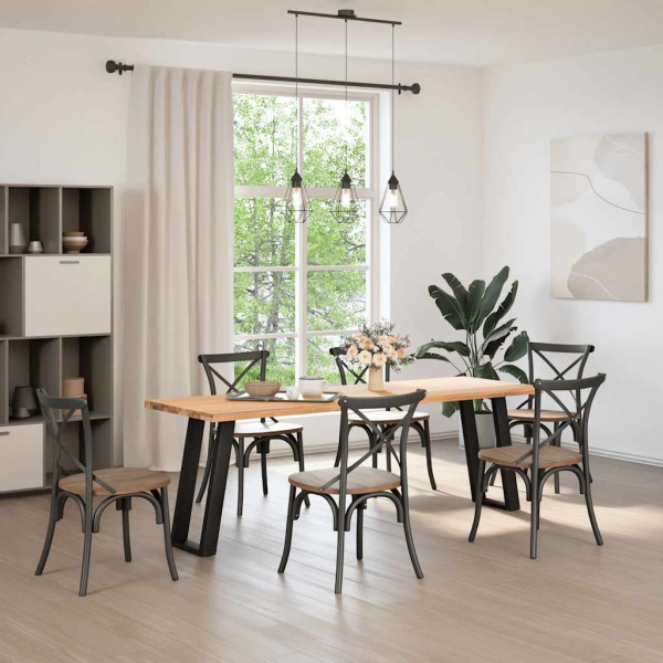 Pés de mesa de console em forma de U. 2 peças. preto. 28x(72-73) cm. aço M 3