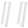 Patas de mesa consola forma U 2 uds acero blanco 38x(72-73) cm 2