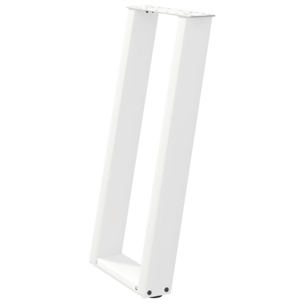 Pernas de mesa de console em forma de U 2 peças aço branco 38x(72-73) cm M 4