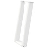 Patas de mesa consola forma U 2 uds acero blanco 38x(72-73) cm 4