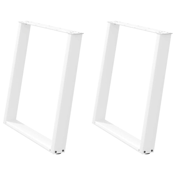 Pés de mesa de jantar em forma de U. 2 peças. branco. 80x (72-73) cm. aço M 2