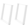 Pés de mesa de jantar em forma de U. 2 peças. branco. 80x (72-73) cm. aço 2