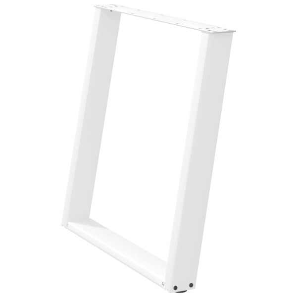 Patas para mesa de comedor en forma de U 2 uds acero blanco M 4
