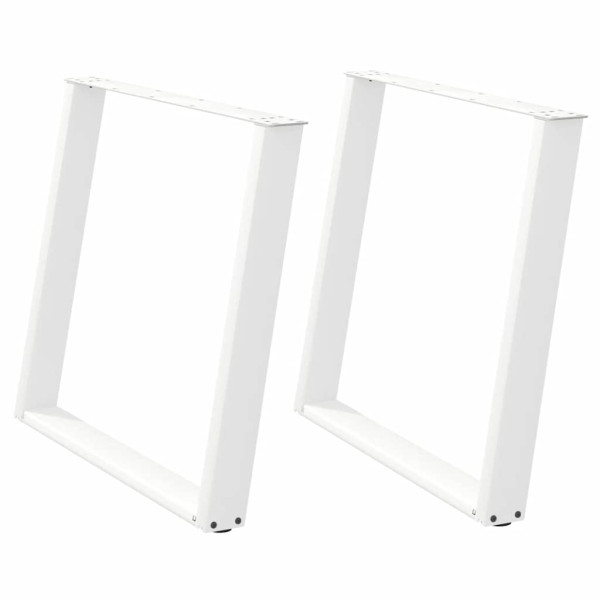 Patas para mesa comedor forma U 2uds acero blanco 100x(72-73)cm M 2