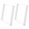 Patas para mesa comedor forma U 2uds acero blanco 100x(72-73)cm 2