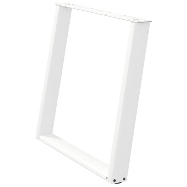 Patas para mesa comedor forma U 2uds acero blanco 100x(72-73)cm M 4