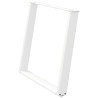 Pés de mesa de jantar em forma de U. 2 peças. branco. 100x (72-73) cm. aço 4